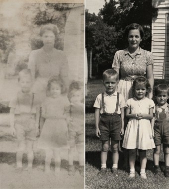 Faded photo recovery sample