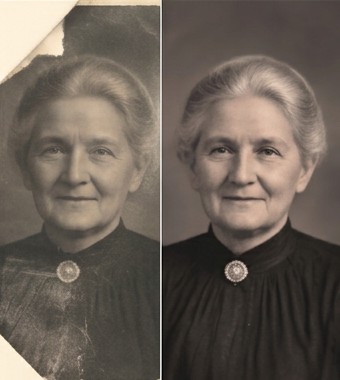 Artistic reconstruction with disclosure sample